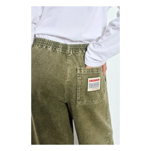 American Vintage - Pantalones de algodón carrot UZATOWN | Olive