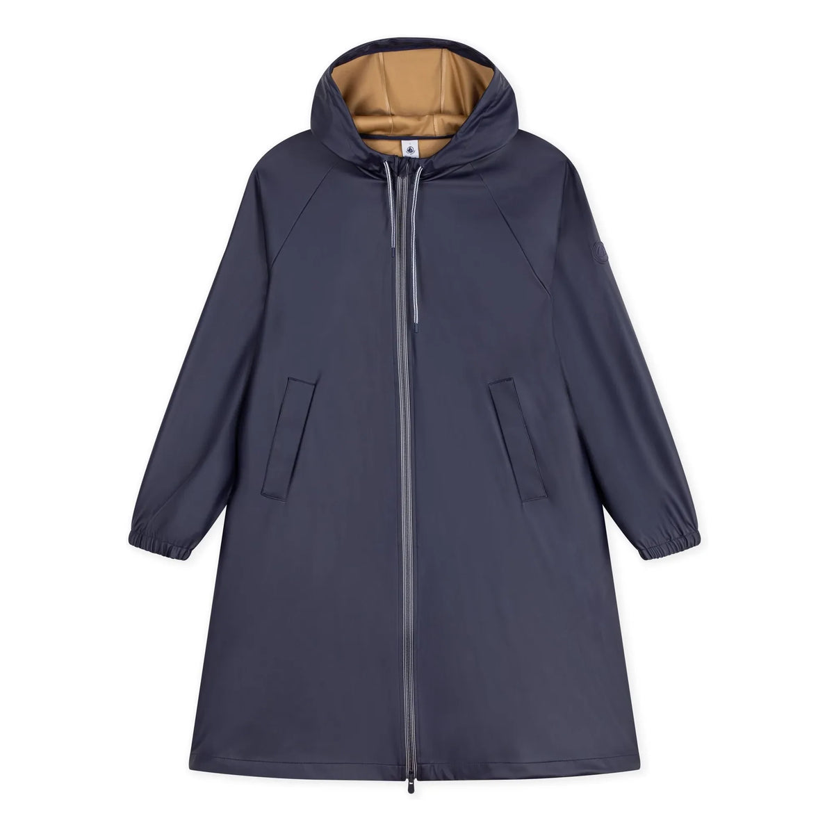 Petit Bateau - Gabardina larga icónica | Azul marino