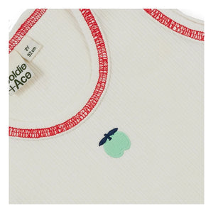 Goldie + Ace - Camiseta de tirantes acanalada Apple | Marfil