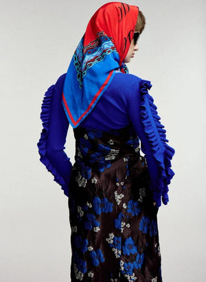 Essentiel Antwerp - Kitty Fırfırlı Kazak | Indigo