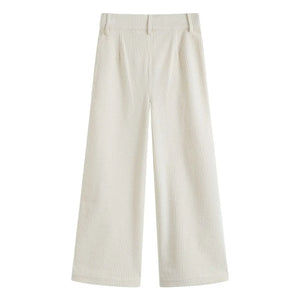 C'era Una Volta - Pantalón con Bolsillos Bordados Serena | Crema