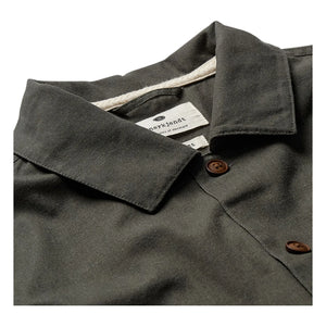 Anerkjendt - Camisa de lino Akotto | Verde Oscuro