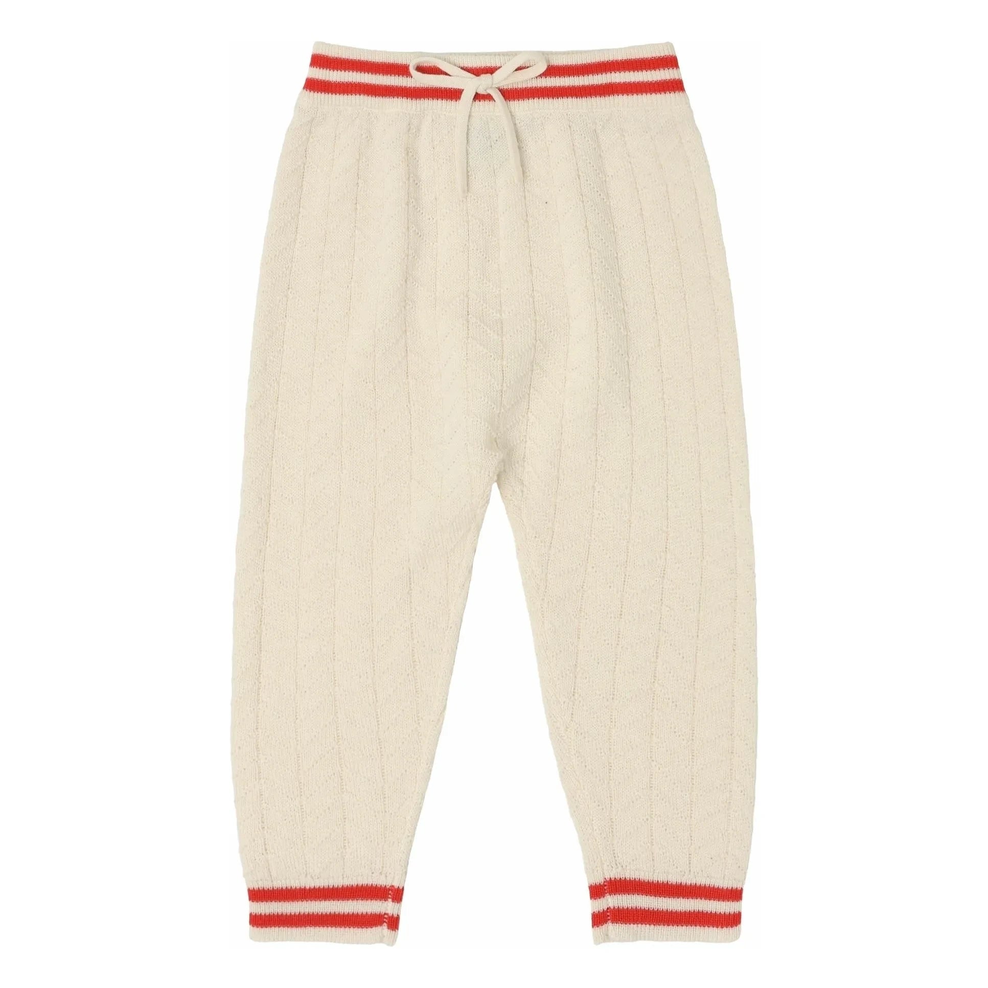 FUB - Pantalones zigzag de lana merino | Crudo