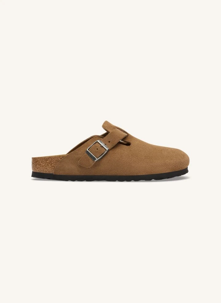 BIRKENSTOCK - Zuecos Boston de ante | Camel