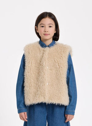 Hundred Pieces - Joyce Chaqueta sin mangas de pelo | Beige