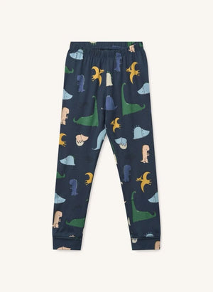 Liewood - Wilhelm Dinosaurios Pijama de Algodón Orgánico | Azul Oscuro