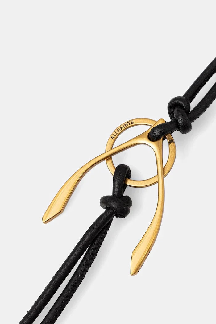 Llavero de cuero Wishbone de AllSaints para mujer