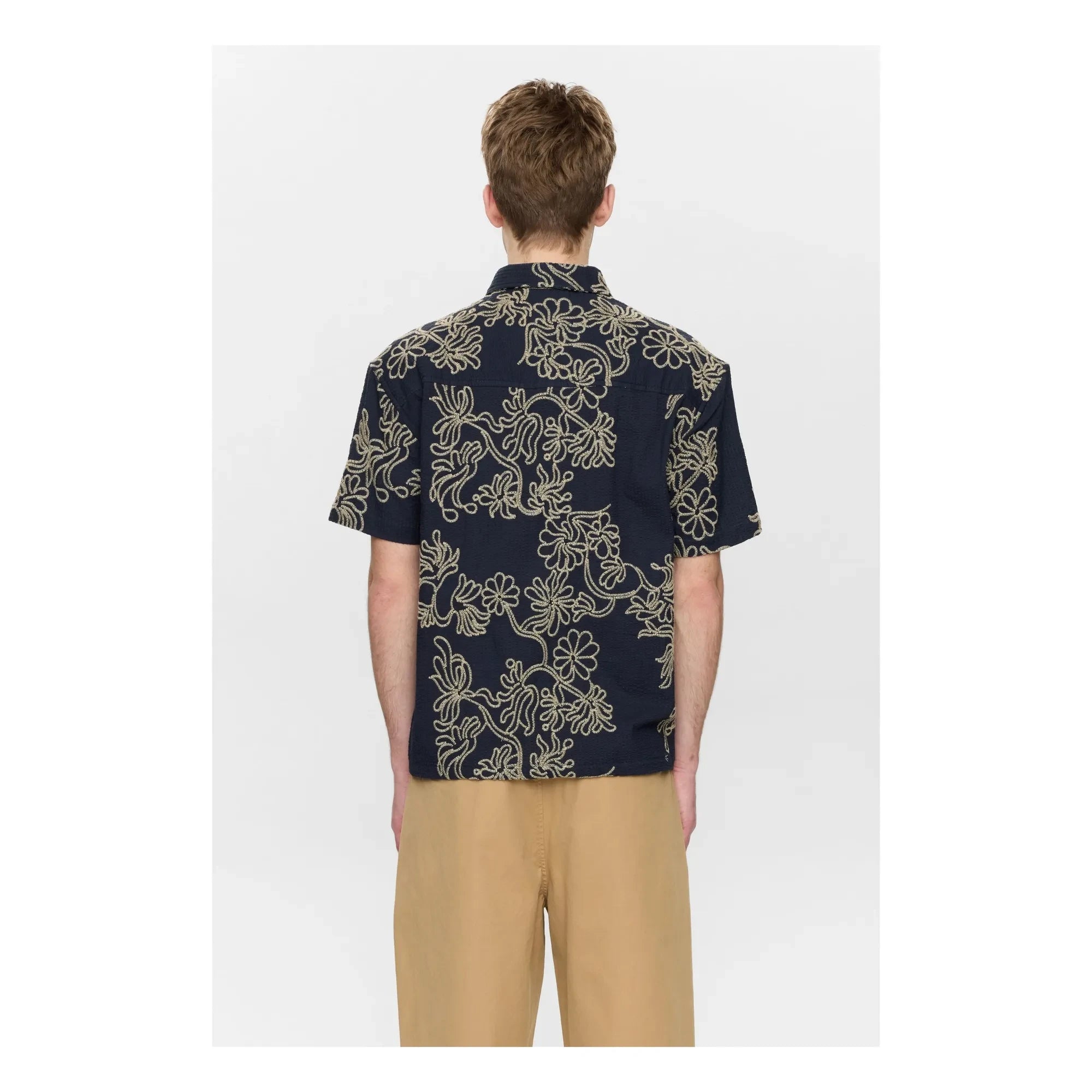Anerkjendt - Camisa Akotto Emb | Azul oscuro
