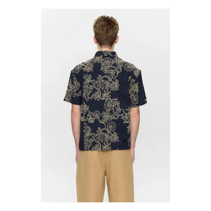 Anerkjendt - Camisa Akotto Emb | Azul oscuro