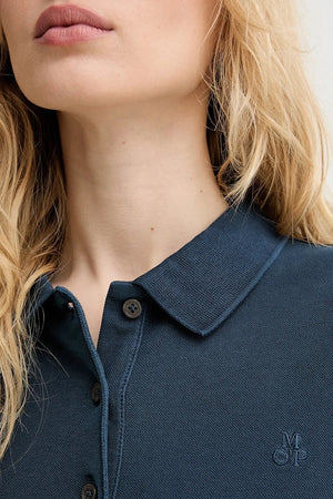 Camiseta de cuello de algodón y elastano para mujer Marc O'Polo