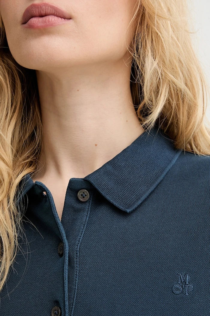 Camiseta de cuello de algodón y elastano para mujer Marc O'Polo