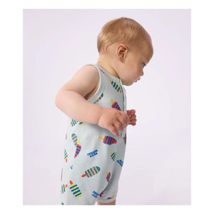 Petit Bateau - Peto corto helados | Turquesa