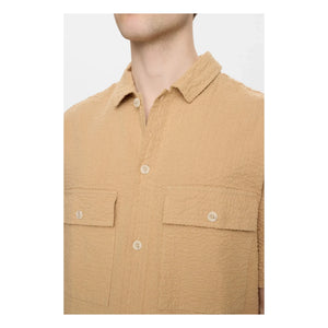 Anerkjendt - Camisa Akotto Seersucker | Beige