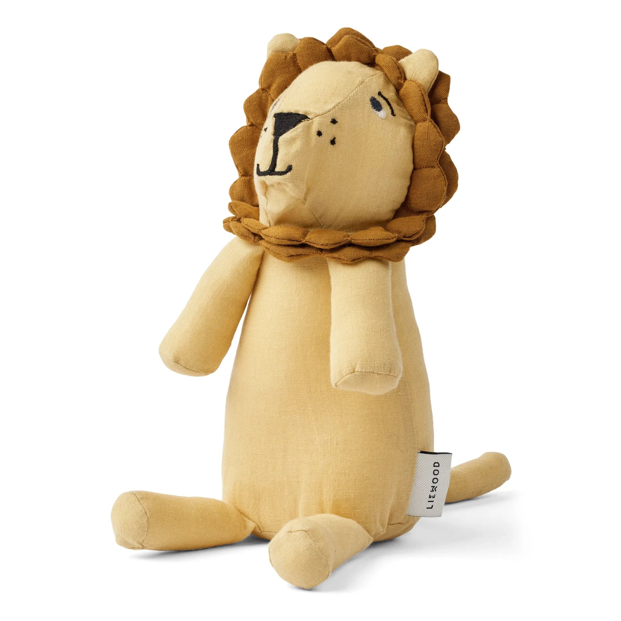 Liewood - Peluche de león de algodón orgánico Hedvig | Amarillo