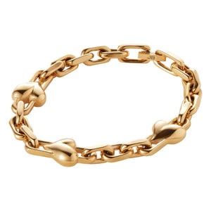 Jenny Bird - Pulsera de cadena Art Heart | Oro
