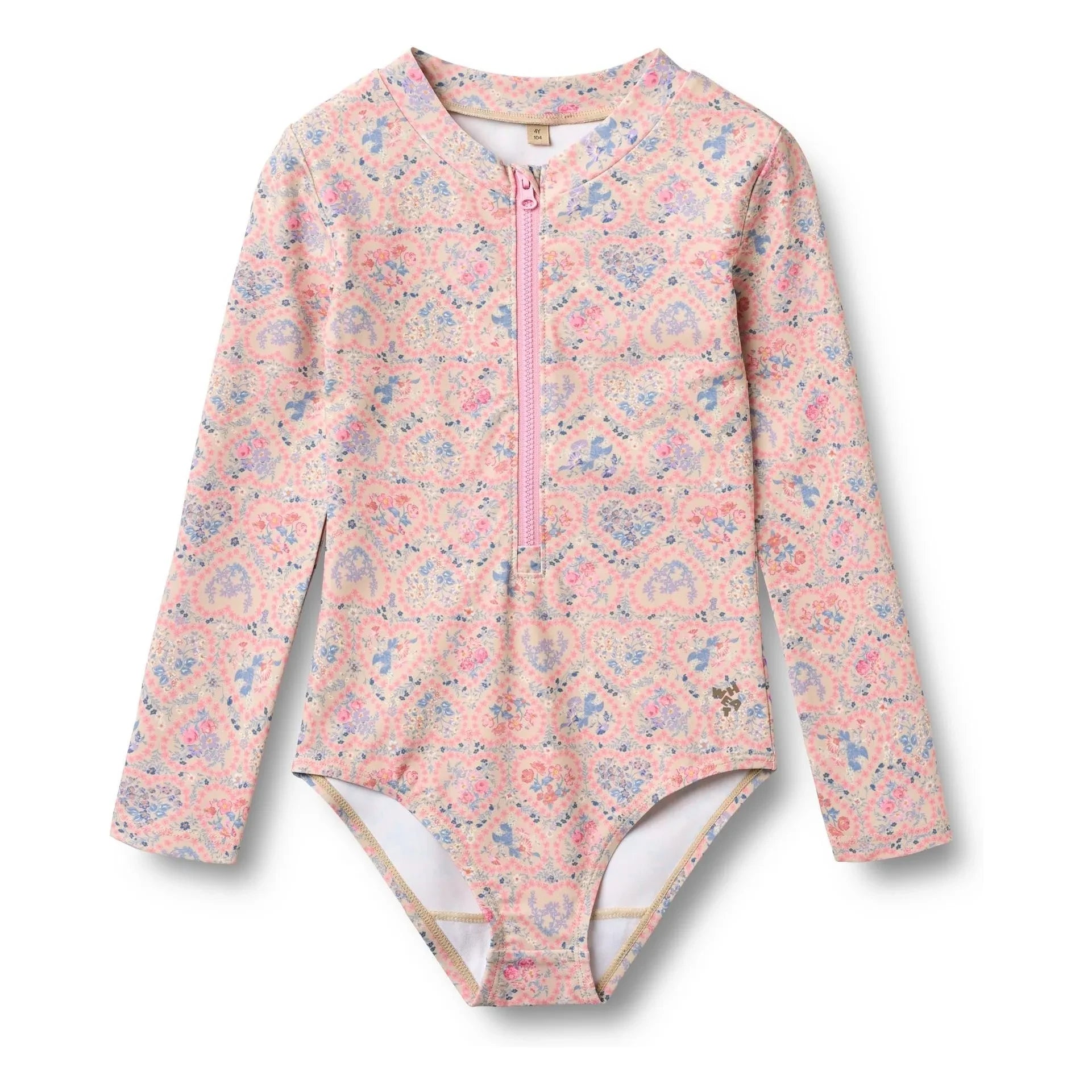 Wheat - Margot Fleuri Bañador de Fibra Reciclada con Protección UV | Rosa claro