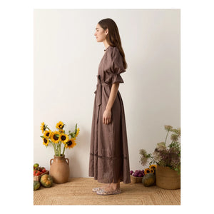 Boteh - Vestido de lino Myra | Mocha