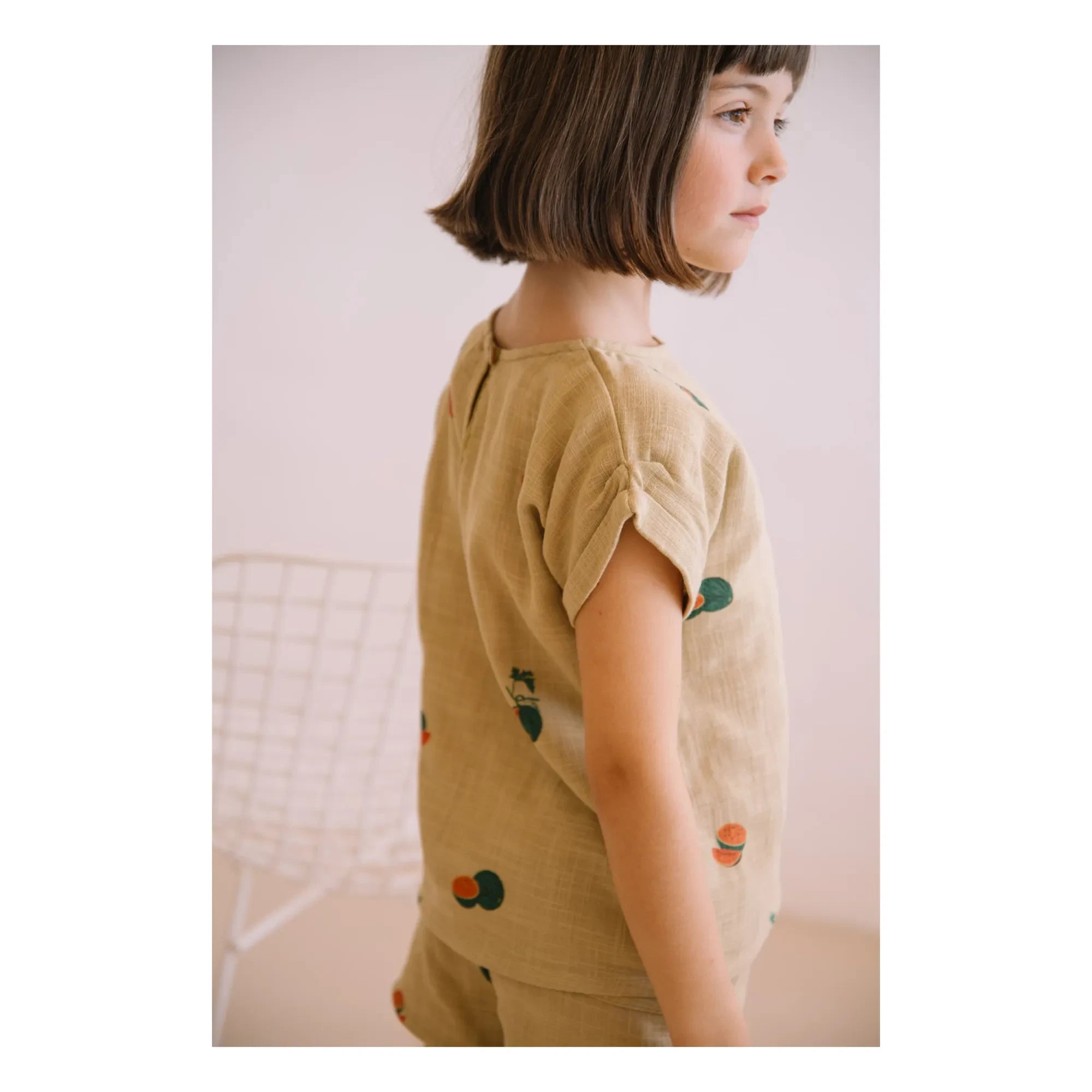 Studio Bohème - Camiseta de gasa de algodón de sandía Praslin | Salvia