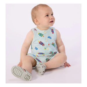 Petit Bateau - Peto corto helados | Turquesa