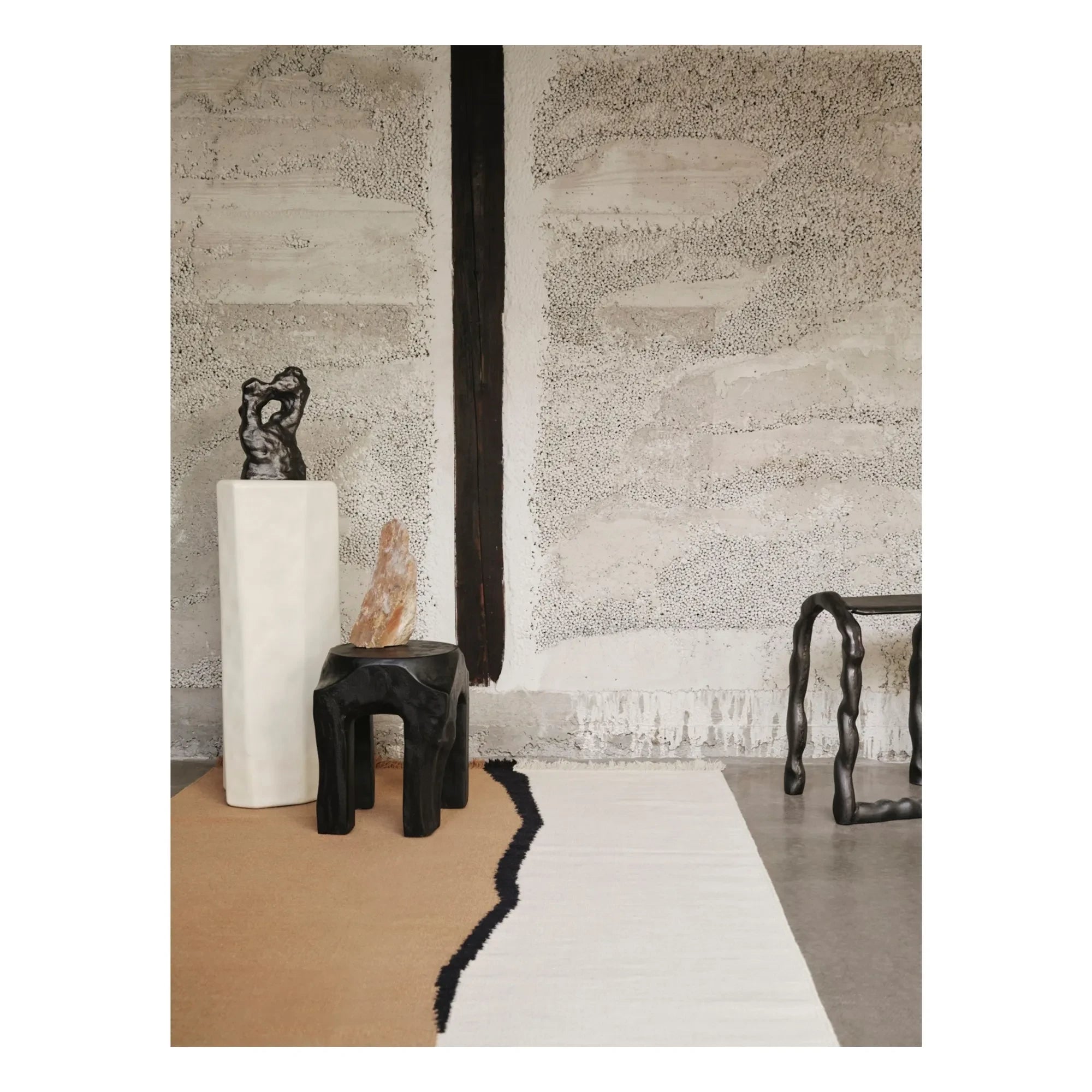 Ferm Living - Alfombra de lana Soil Kelim | Arena