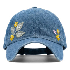 Hundred Pieces - Gorro con estampado floral Halo | Azul vaquero