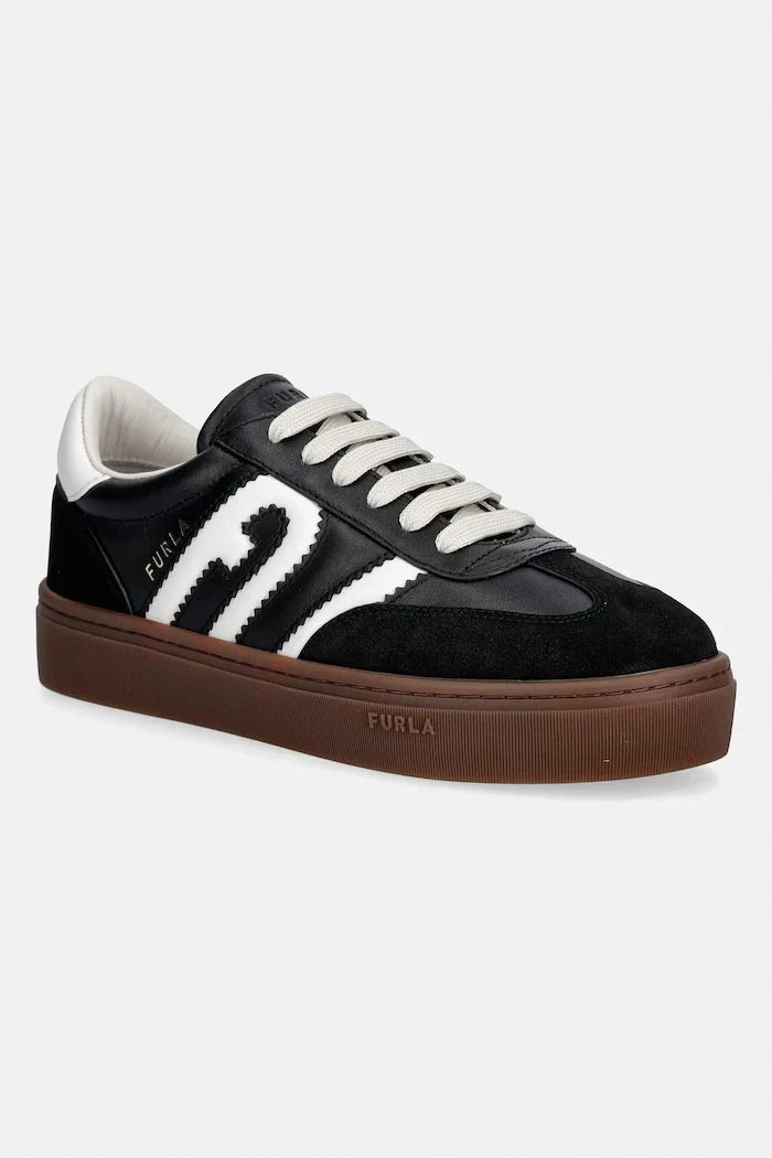 Zapatillas deportivas de piel para mujer con cordones Furla Allegra