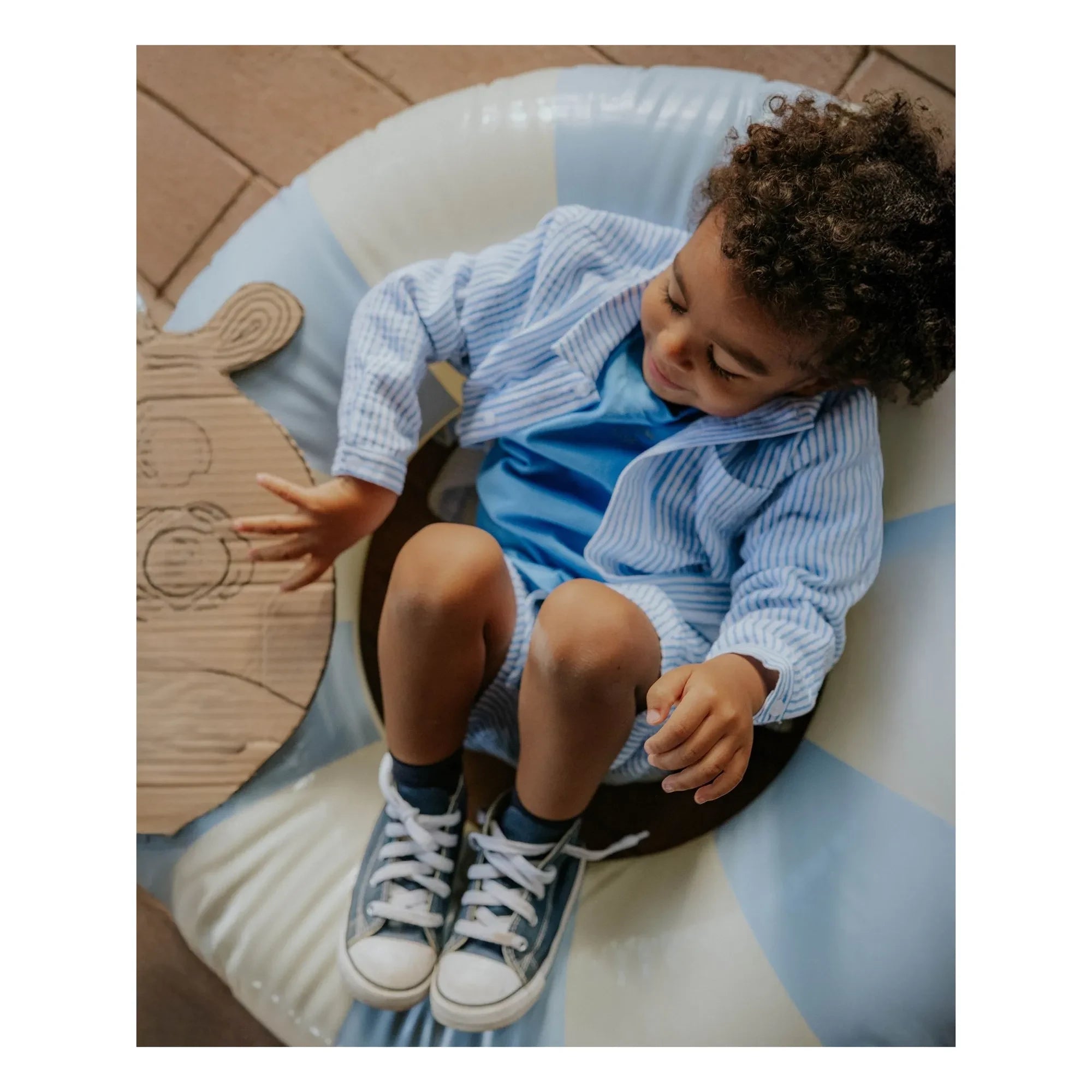 Fliink - Camisa Cha Cha a rayas | Azul claro