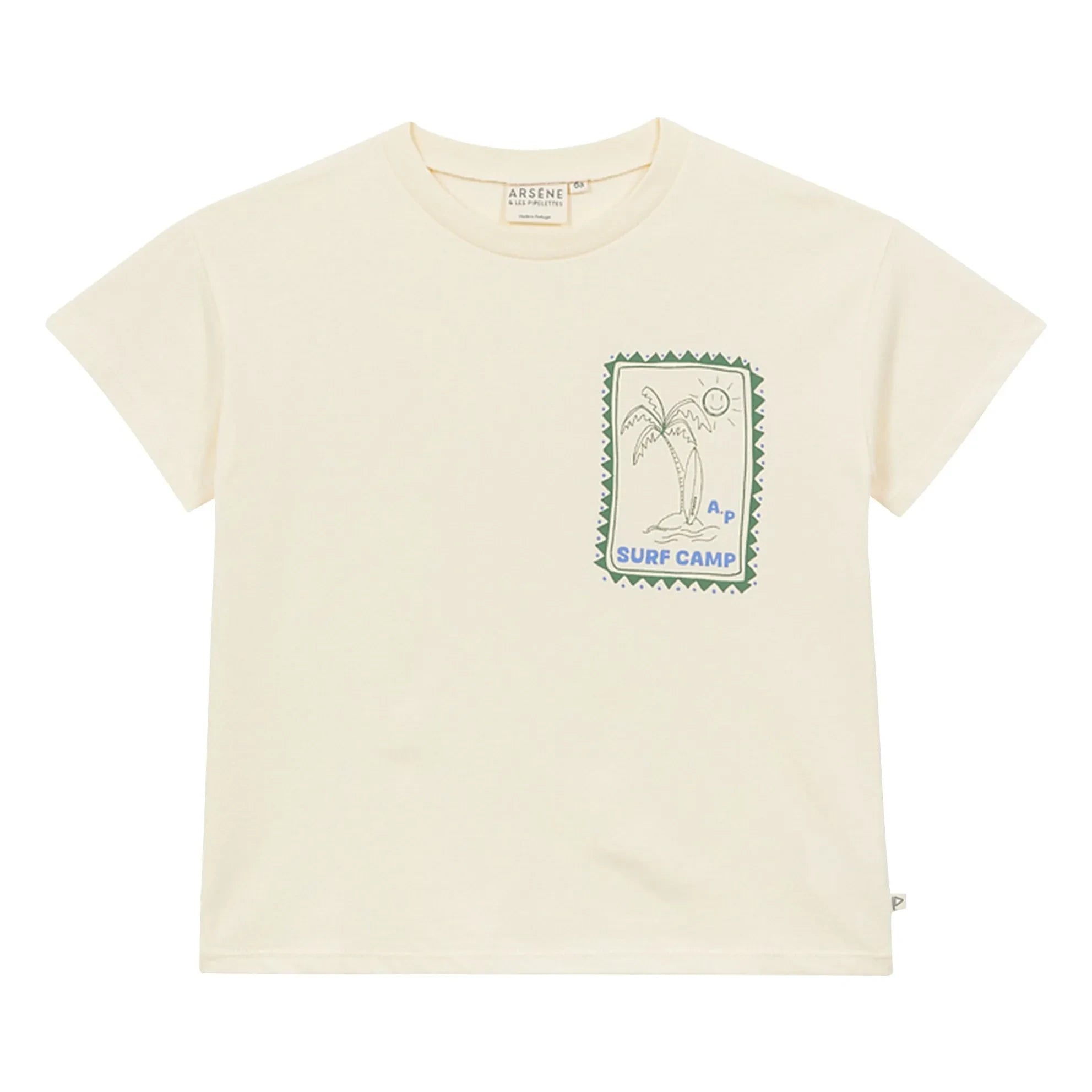Arsène et Les Pipelettes - Camiseta Surf Camp de algodón orgánico | Crudo