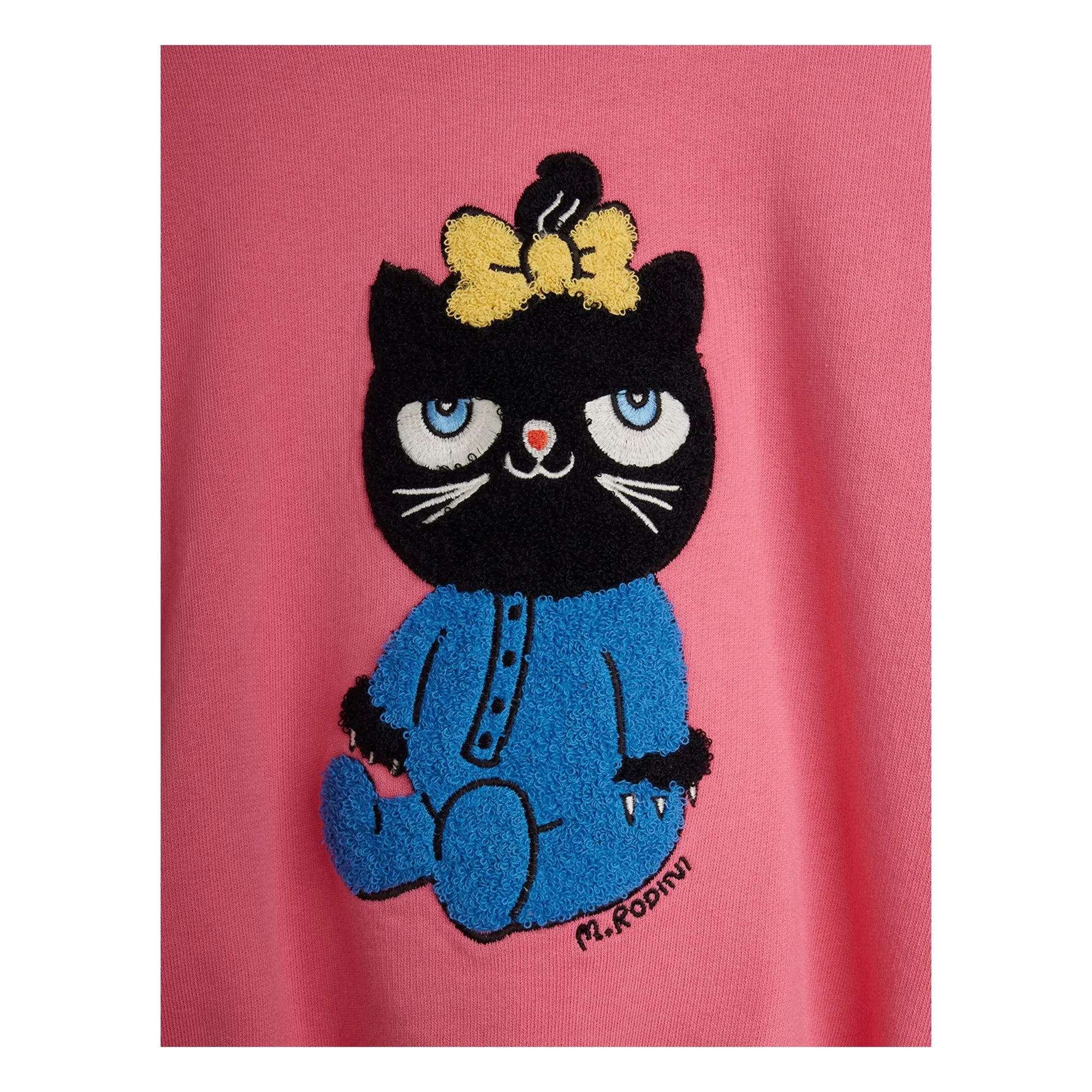 Mini Rodini - Sudadera Gato Algodón Orgánico | Rosa