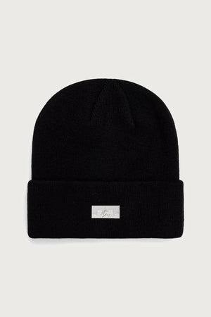 Gorro de punto de Alpha Industries con etiqueta metálica