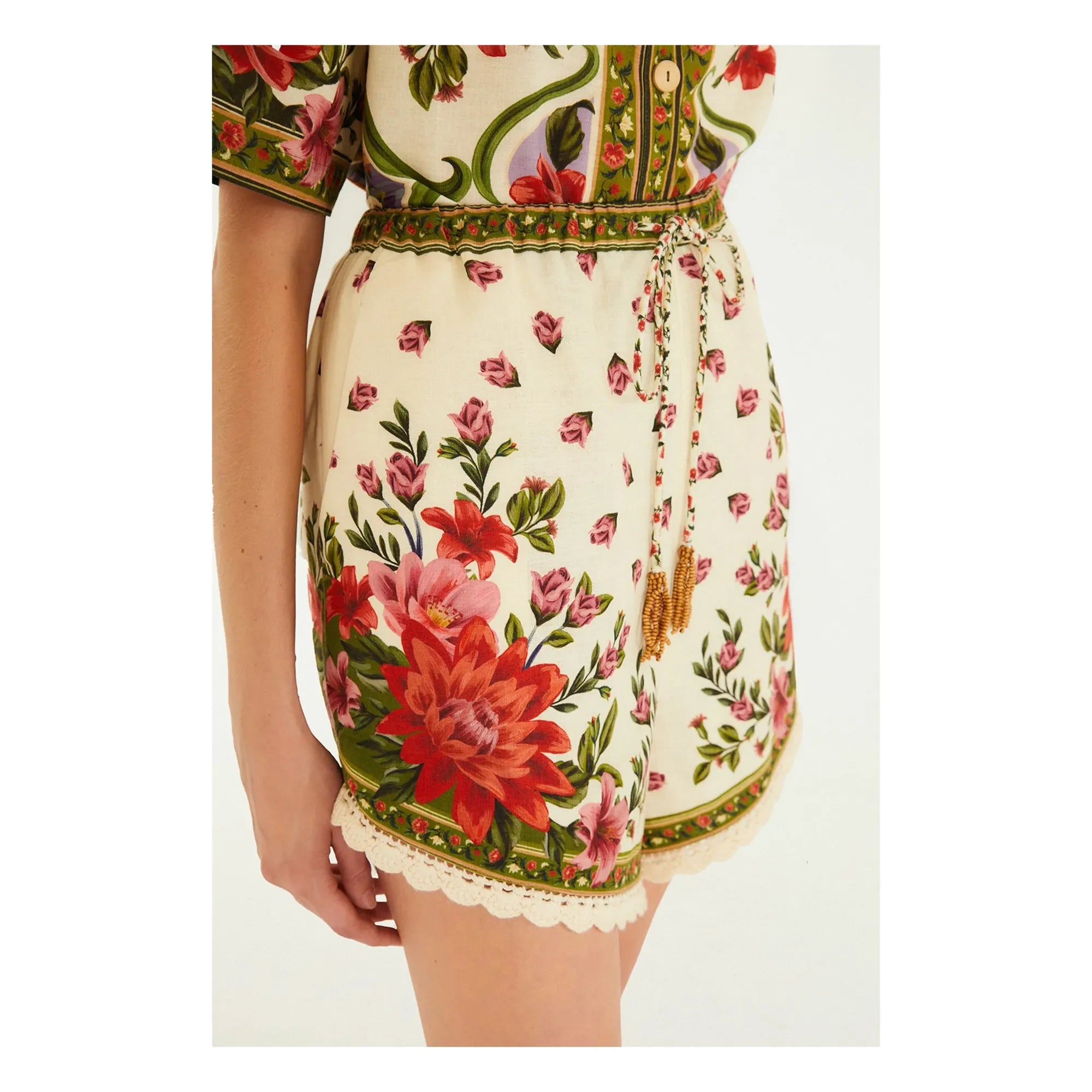 Farm Rio - Wonder Rio Shorts de Lino | Crudo