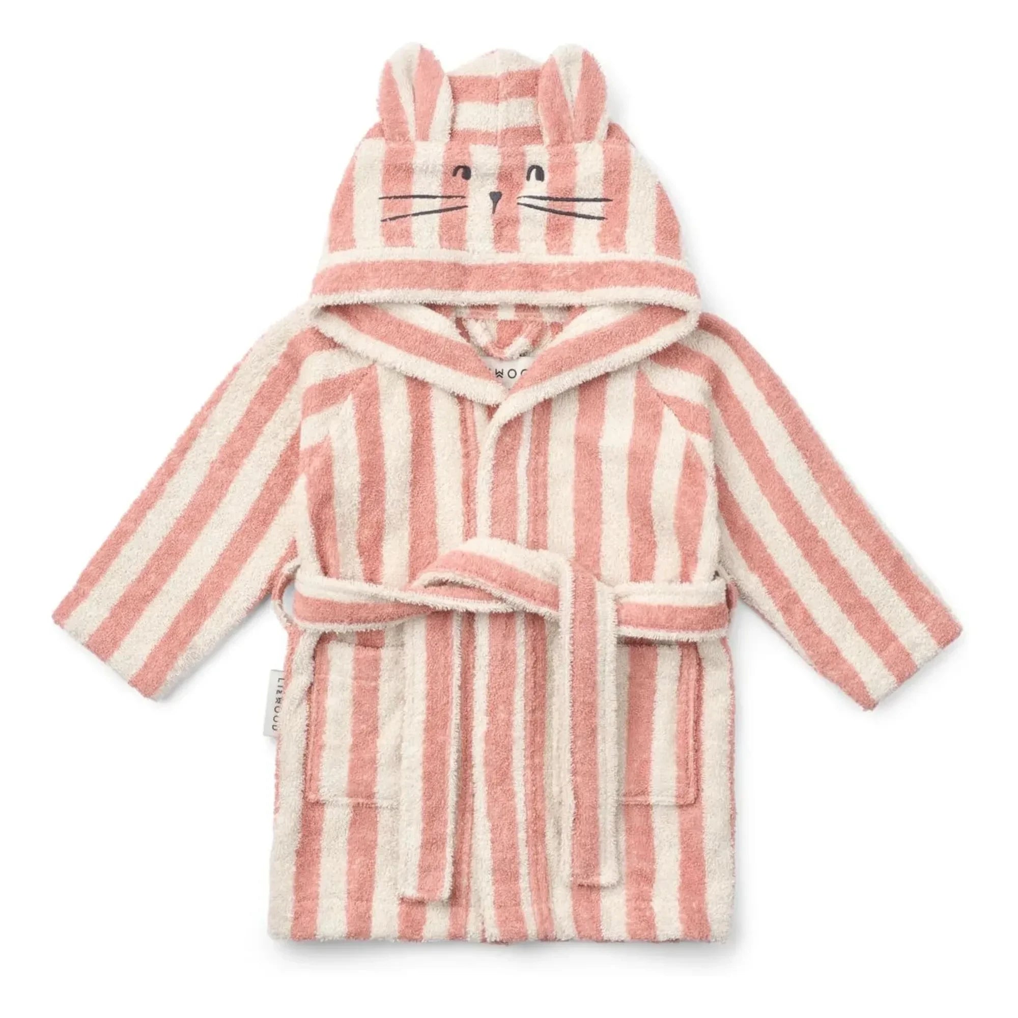 Liewood - Albornoz Lily | Coral rosa/crema