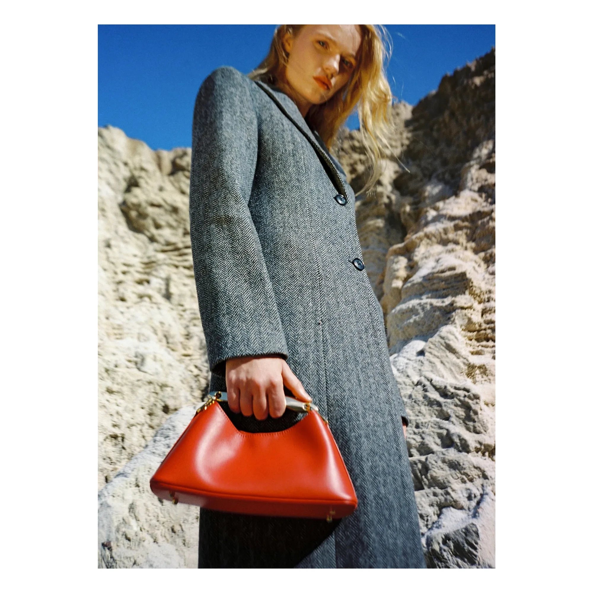 Elleme - Bolso Mini Boomerang de Piel | Rojo