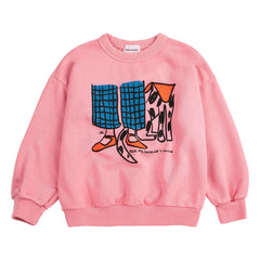 Bobo Choses - Sudadera de algodón orgánico Friends | Rosa