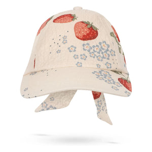 Konges Sløjd - Gorro de algodón orgánico Ava Strawberry | Beige