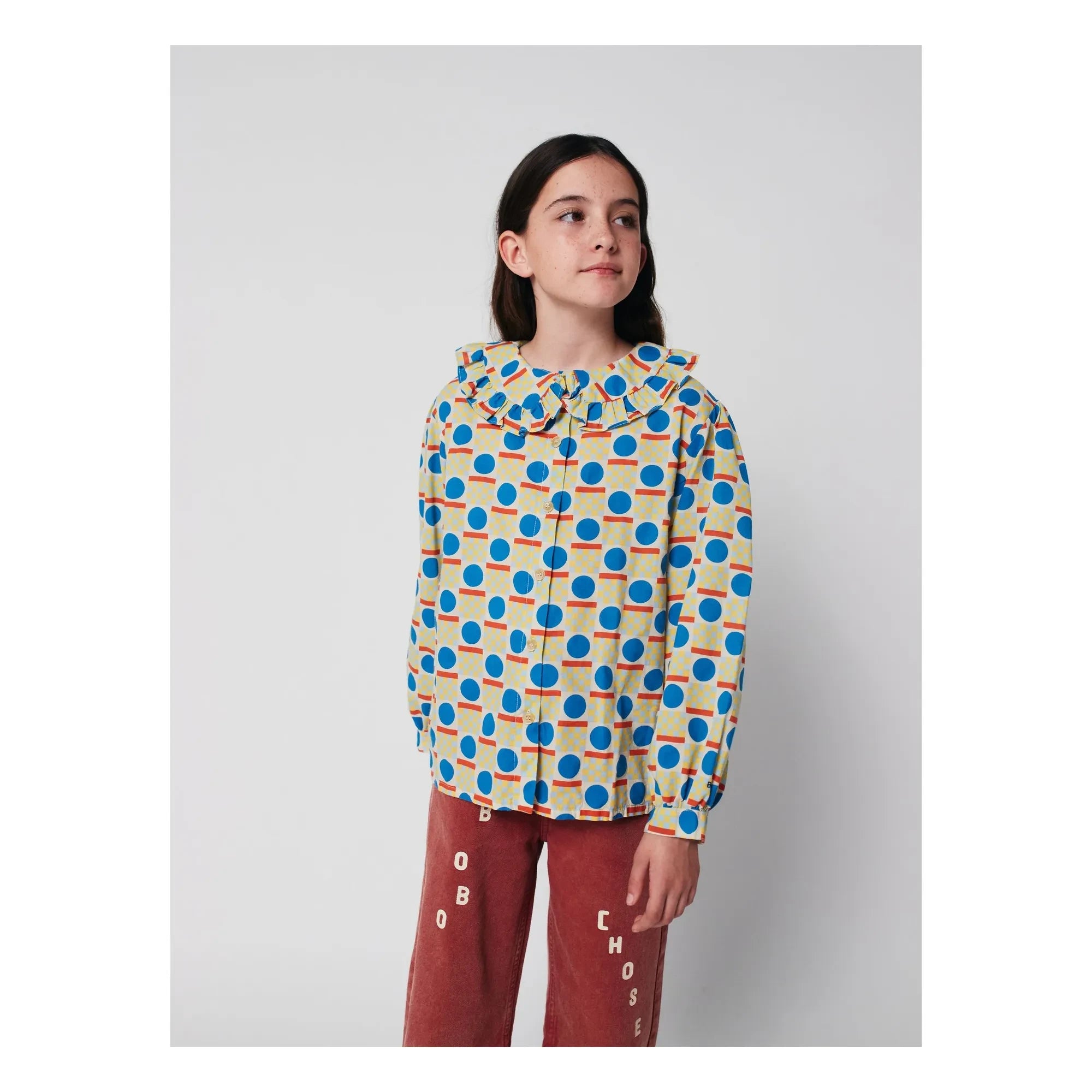Bobo Choses - Blusa geométrica de algodón orgánico | Crudo