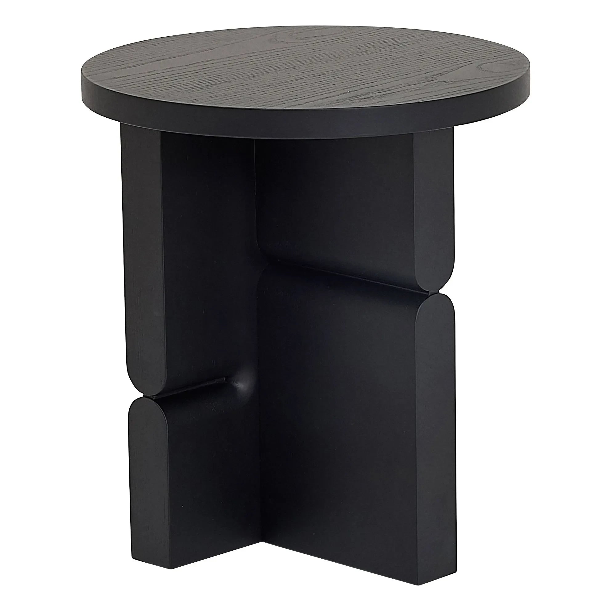 Nobodinoz - Mesita auxiliar Noon de madera lacada | Negro
