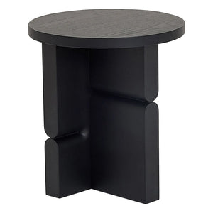 Nobodinoz - Mesita auxiliar Noon de madera lacada | Negro