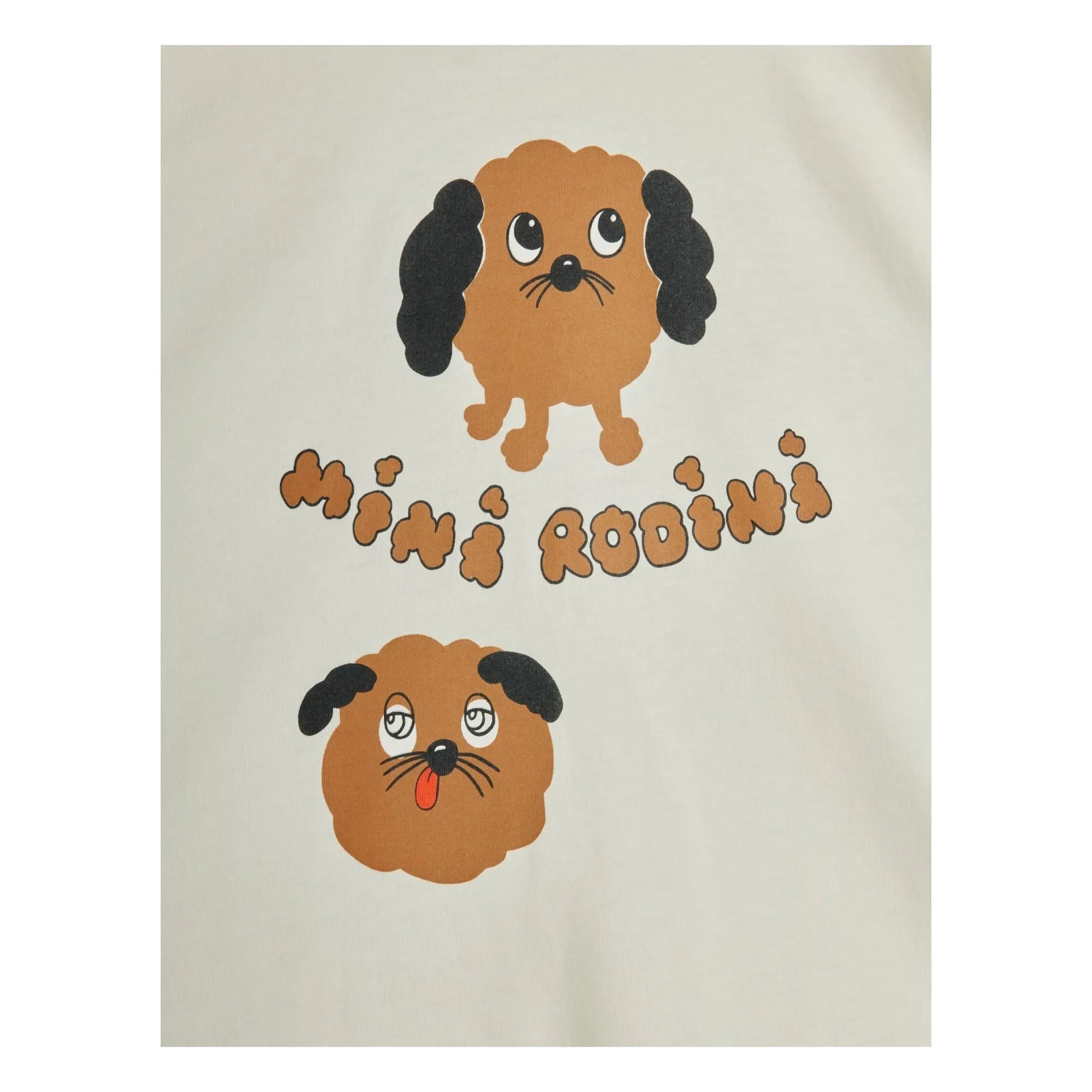 Mini Rodini - Camiseta de algodón orgánico Doggies | Blanca