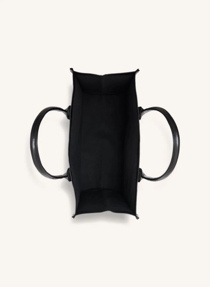 Anine Bing - Bolso tote de algodón Leonie | Negro