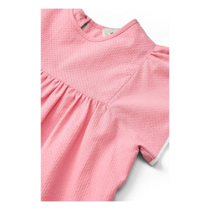 Copenhagen Colors - Blusa con volantes de algodón orgánico | Rosa empolvado