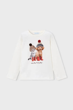 Blusa de manga larga de algodón para niños Mayoral