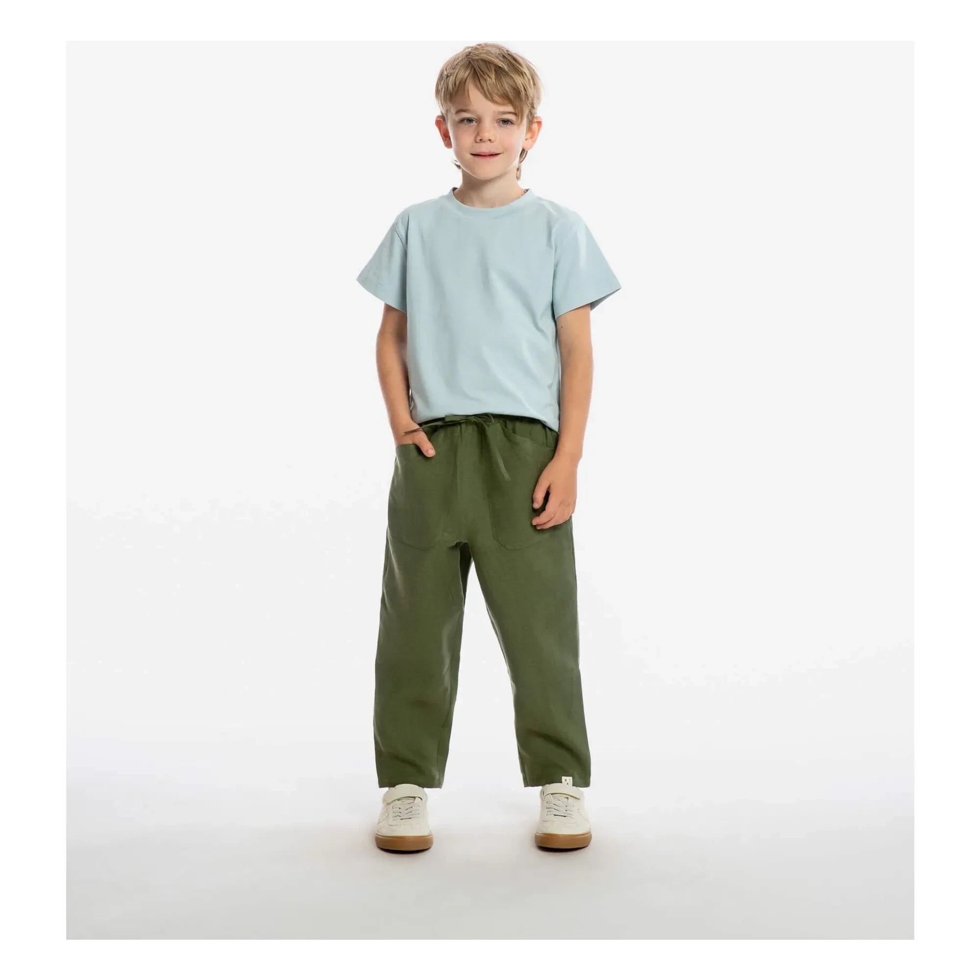 Matona - Pantalón de lino de jardín | Verde oliva