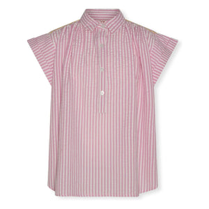 AO76 - Blusa de rayas con botones Eva | Rosa