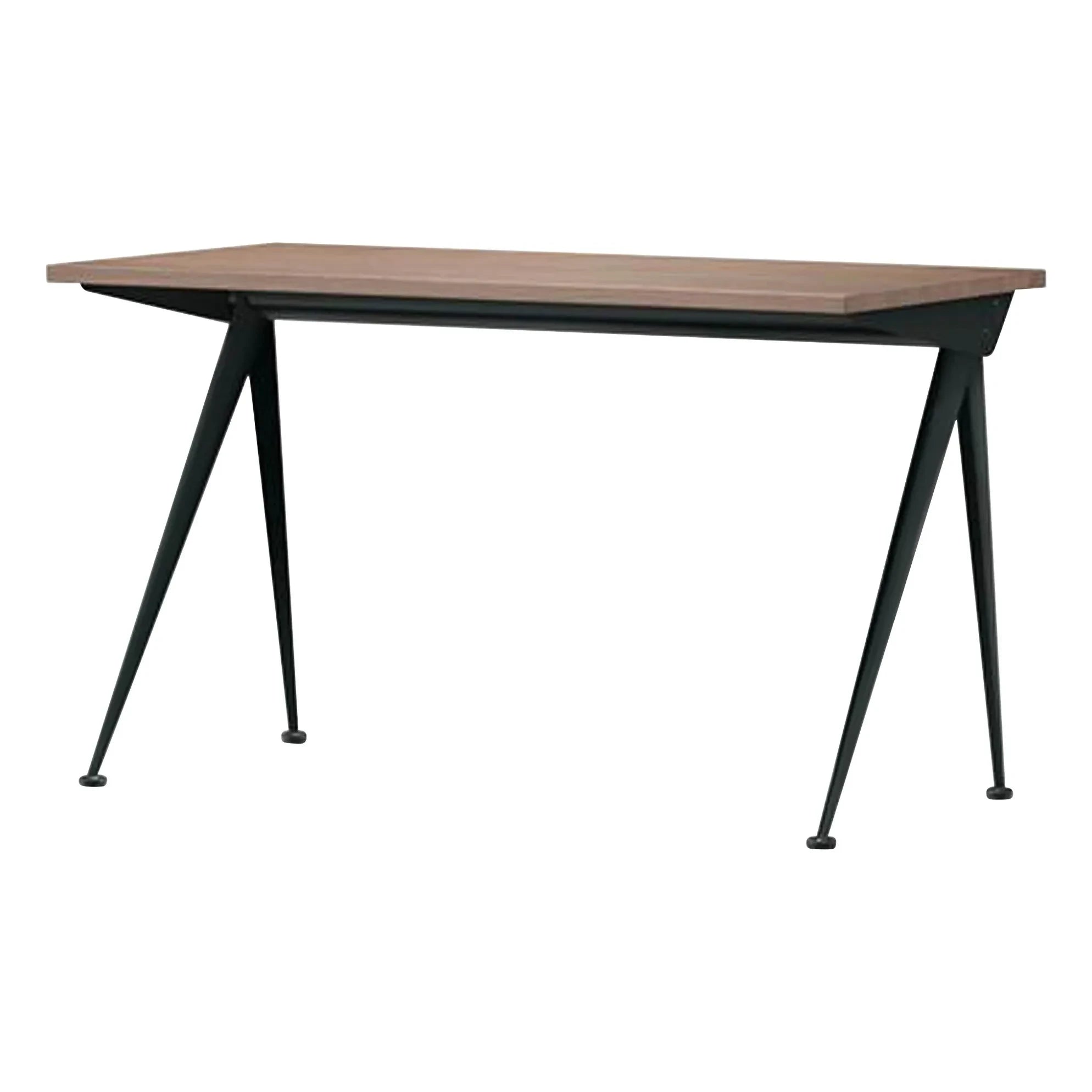 Vitra - Mesa Compas Direction - Base negra oscura - Jean Prouvé, 1953 | Nogal