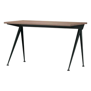 Vitra - Mesa Compas Direction - Base negra oscura - Jean Prouvé, 1953 | Nogal