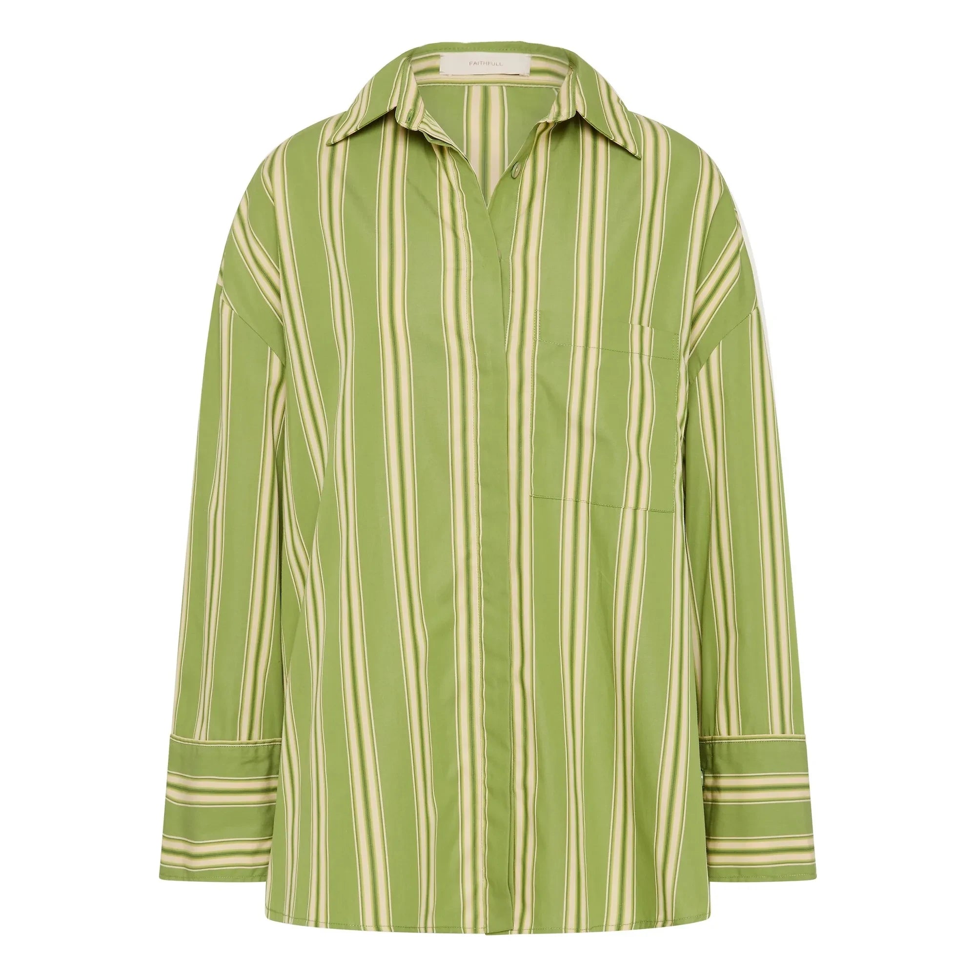 Faithfull the Brand - Camisa de rayas Clemente | Verde