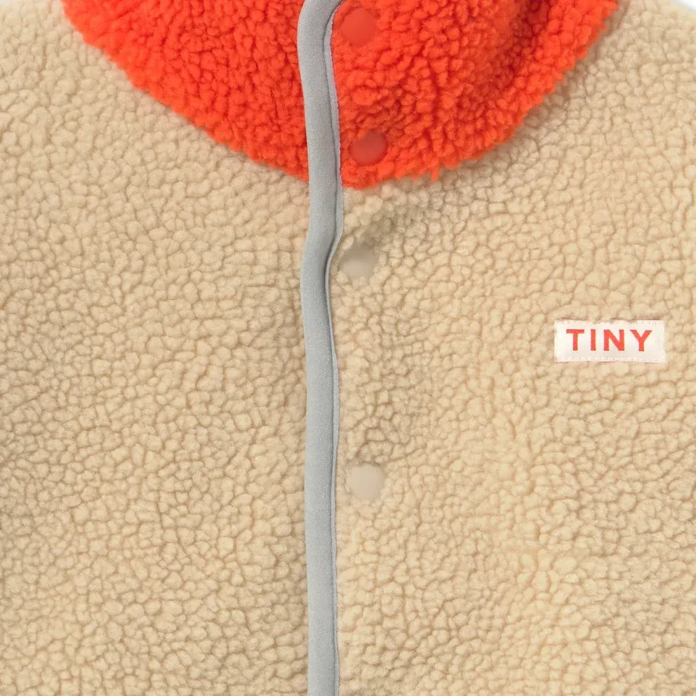 Tinycottons - Chaqueta estilo sherpa con bloques de color | Rosa