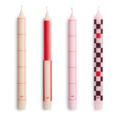 Hay - Velas estampadas - Set de 4 | Rojo