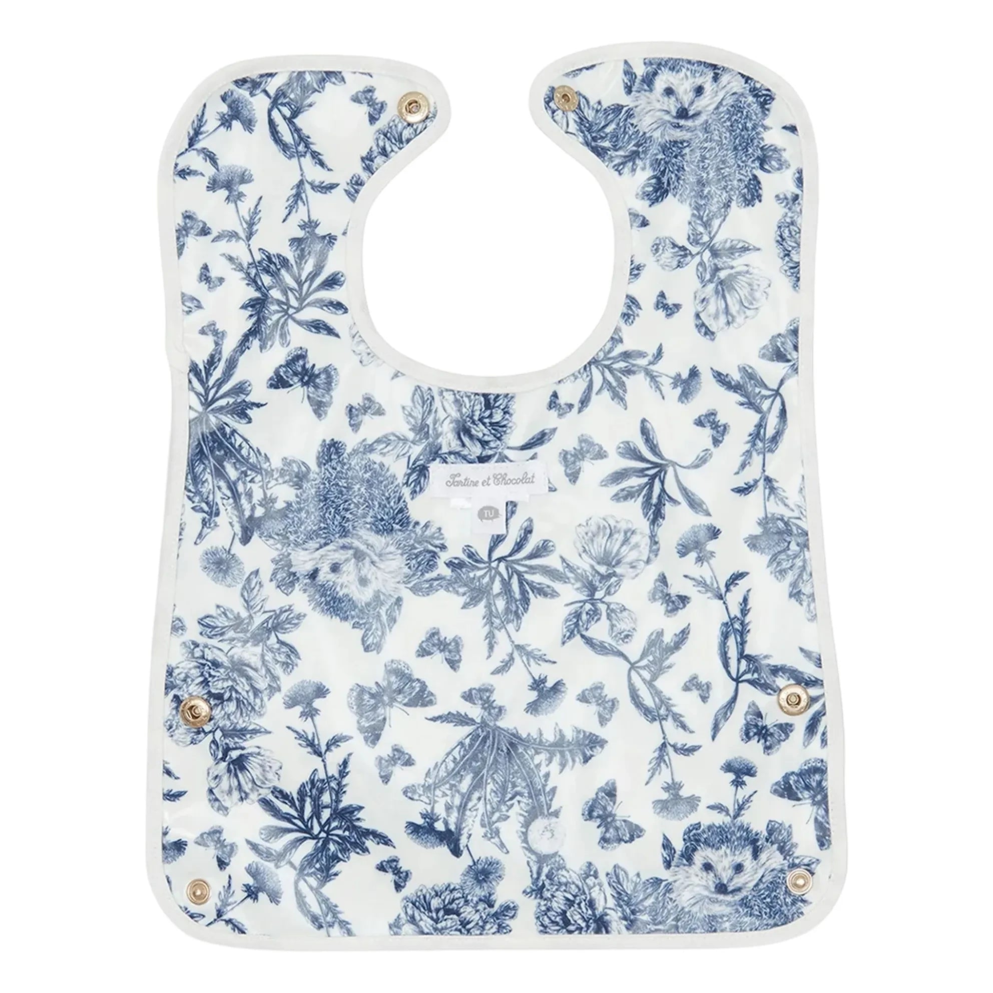 Tartine et Chocolat - Babero de lona Toile de Jouy | Azul marino